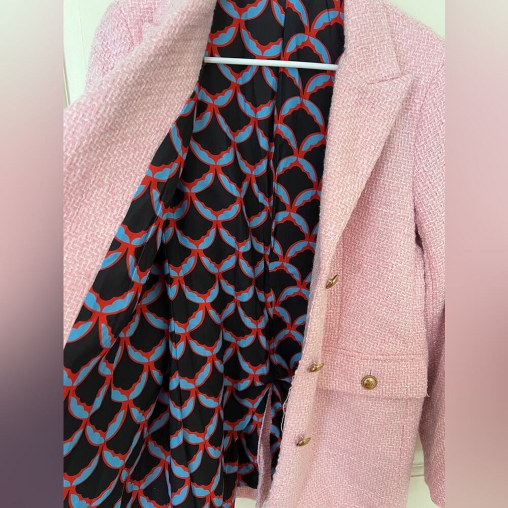 SheIn tweed style blazer and skirt set in pink - size large - Picture 9 of 9
